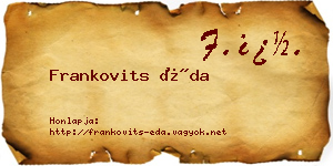 Frankovits Éda névjegykártya